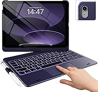 Vista 9 de typecase Funda táctil para iPad de 11ª generación de 10ª generación con teclado (11 pulgadas 2025, A16 y 10.9 pulgadas 2022) – Rotación de 360°