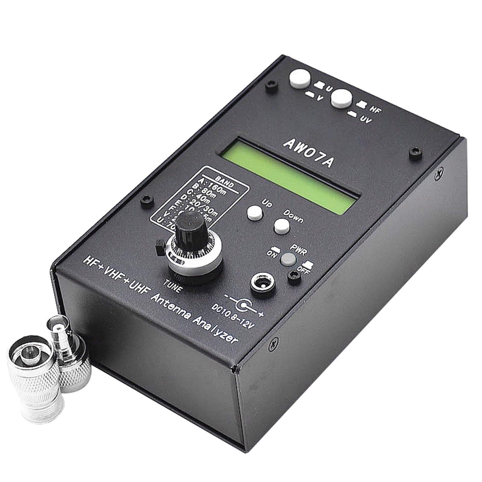 Analizator sieci, HF/VHF/UHF AW07A 1,5-470MHZ 160 M HF + UV Analizatory widma Narzędzie pomiarowe SWR Analizator antenowy z SWR od 1,0 do 9,99 dla radia amatorskiego