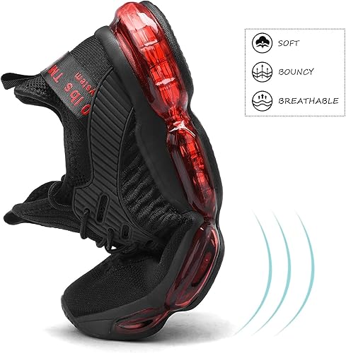 Miniatura 4 de Kapsen - Zapatos deportivos para hombre con amortiguación de aire, ideales para correr, tenis, caminar, gimnasio y trotar