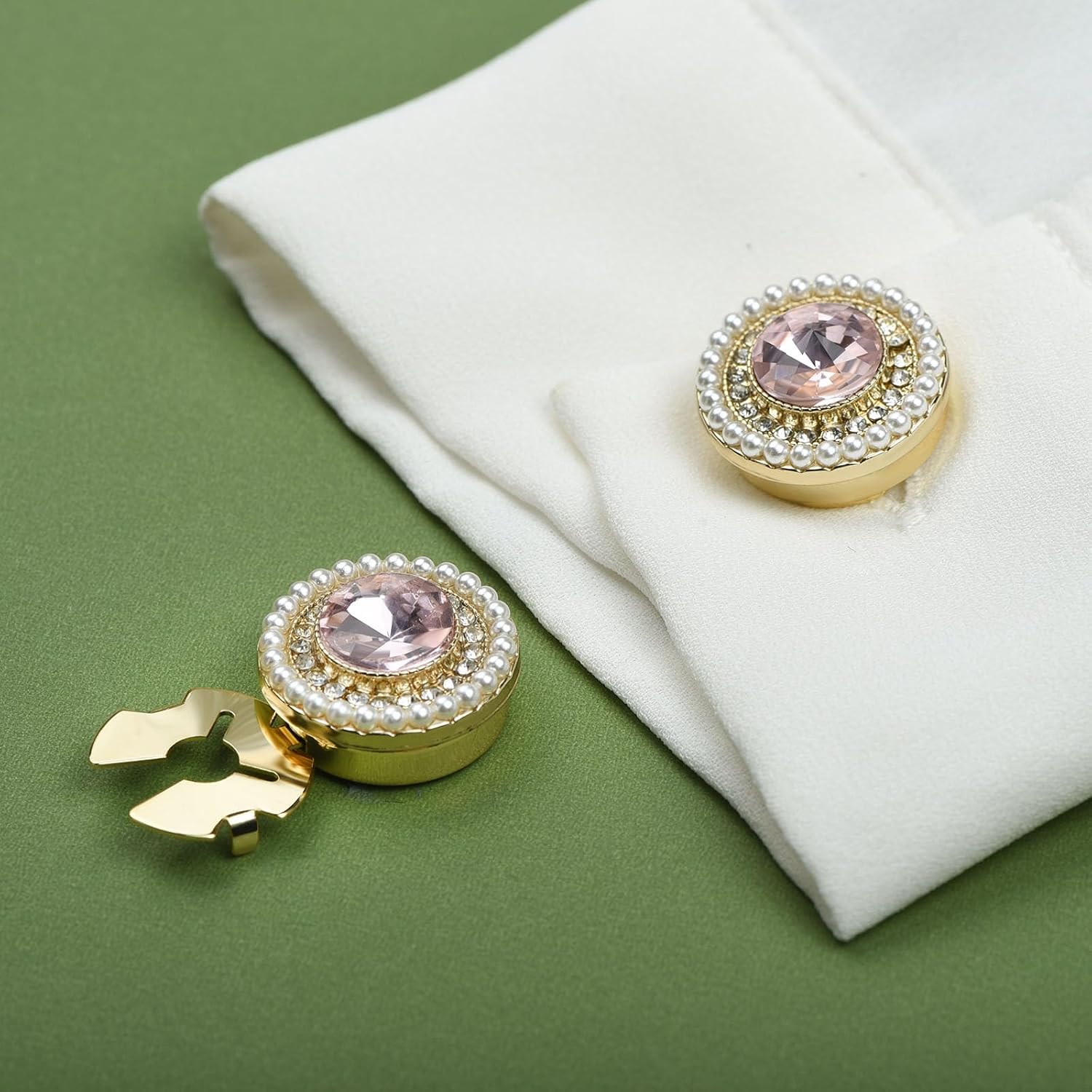 Cute Tiny Pearl Flower Button Cover for Shirt Cuff Wedding Tuxedo Formal Business Shirt Cufflinks Skirt Buttons Accessories image 4