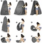 Pop Up Privacy Tent Shower Tent, Portable Camping Bathroom Toilet Tents, Changing Dressing Room Privacy Room for Camping Hiking Beach Sun Shelter Picnic Fishing Foldable with Carrying Bag