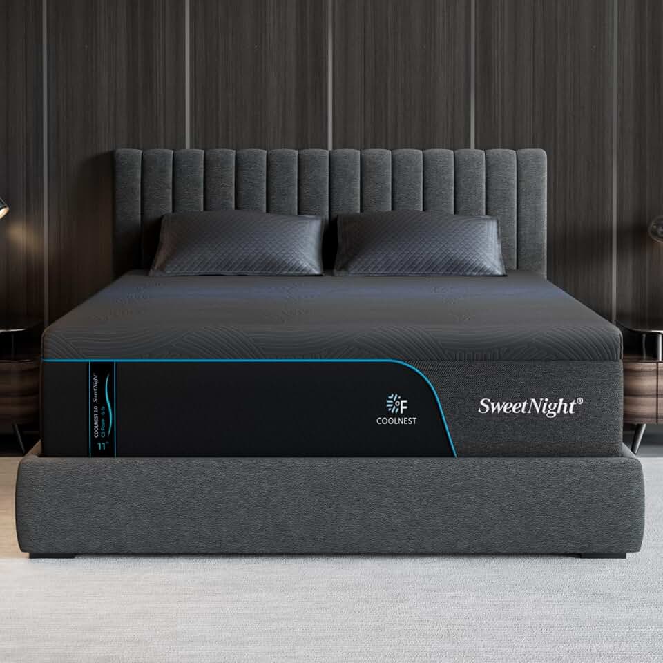 Sweetnight CoolNest Ultra 16 Inch King Size Memory Foam Mattress,Fresh Wake OEKO-TEX STANDARD 100