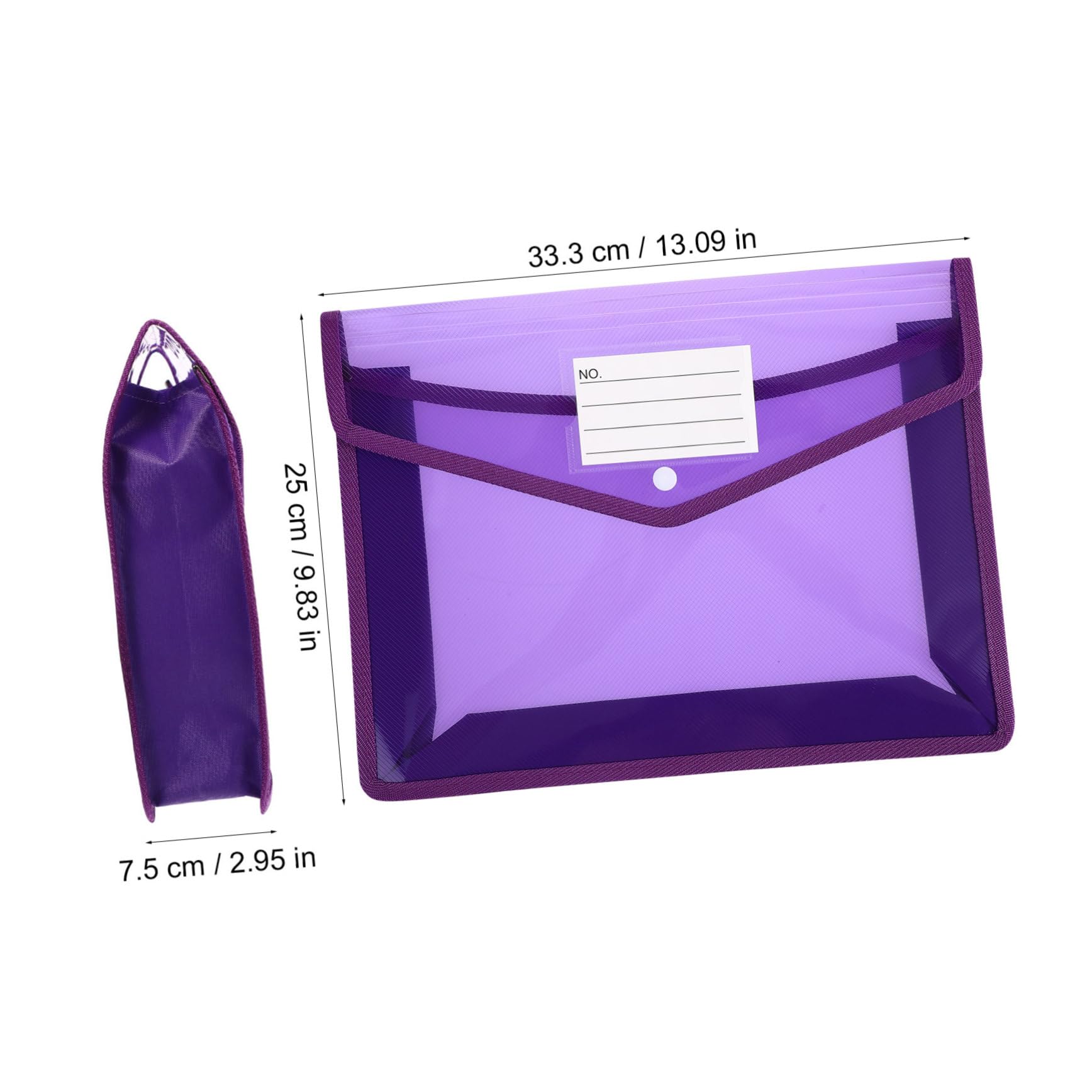 7 Pezzi Cartelline Trasparenti in Plastica PP con Chiusura Bottone Organizer Documenti Spesse e Resistenti per Ufficio Scuola e Casa Buste Documenti Colorate