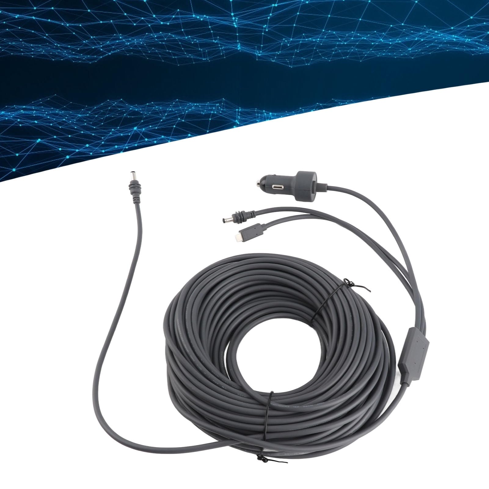 Generic Cavo Adattatore 3 in 1 con Spina DC Maschio con Porta Caricabatteria per Auto per Mini Dispositivo Satellitare, Materiale Impermeabile, Ideale per Campeggio e Viaggi (#6)
