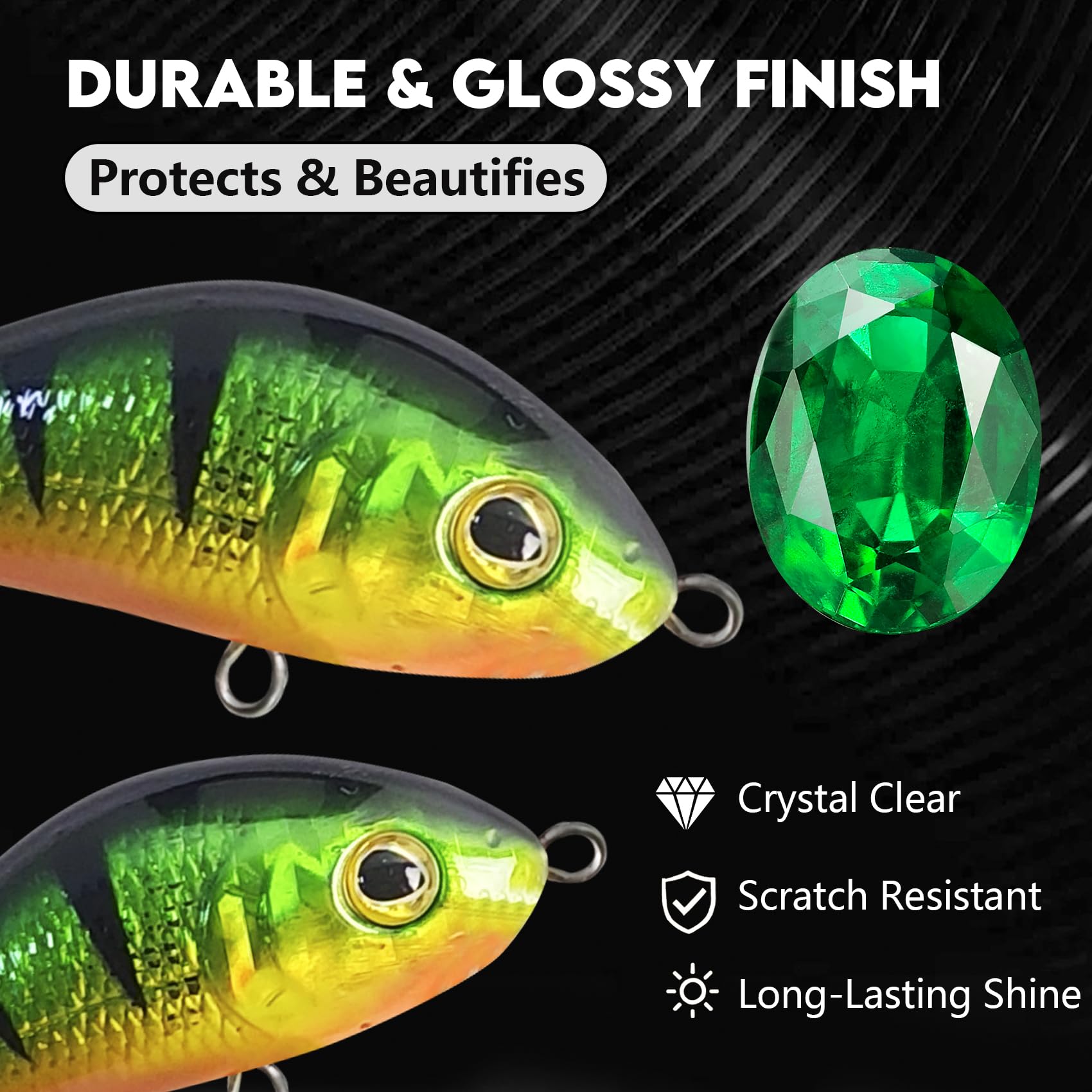 Eupheng Fishing Lure UV Coating Resin, Fast Cure, High Gloss Finish Ideal for Resin Art Projects