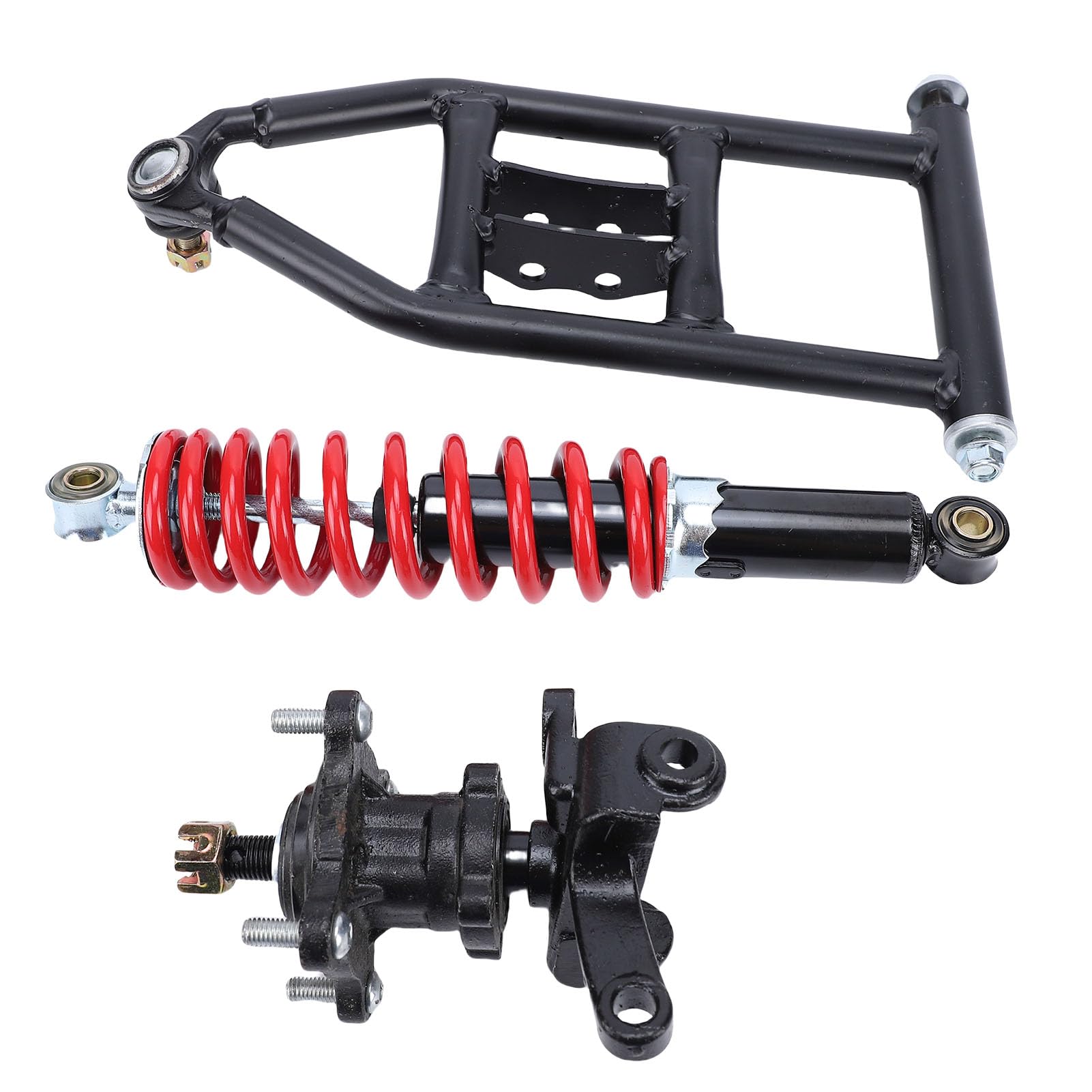aqxreight Kit Braccio Oscillante Sospensione Anteriore, Kit Fuso a Snodo Ammortizzatore Sospensione Superiore Inferiore Ad Alta Resistenza con Rivestimento Elettronico, per Quad ATV