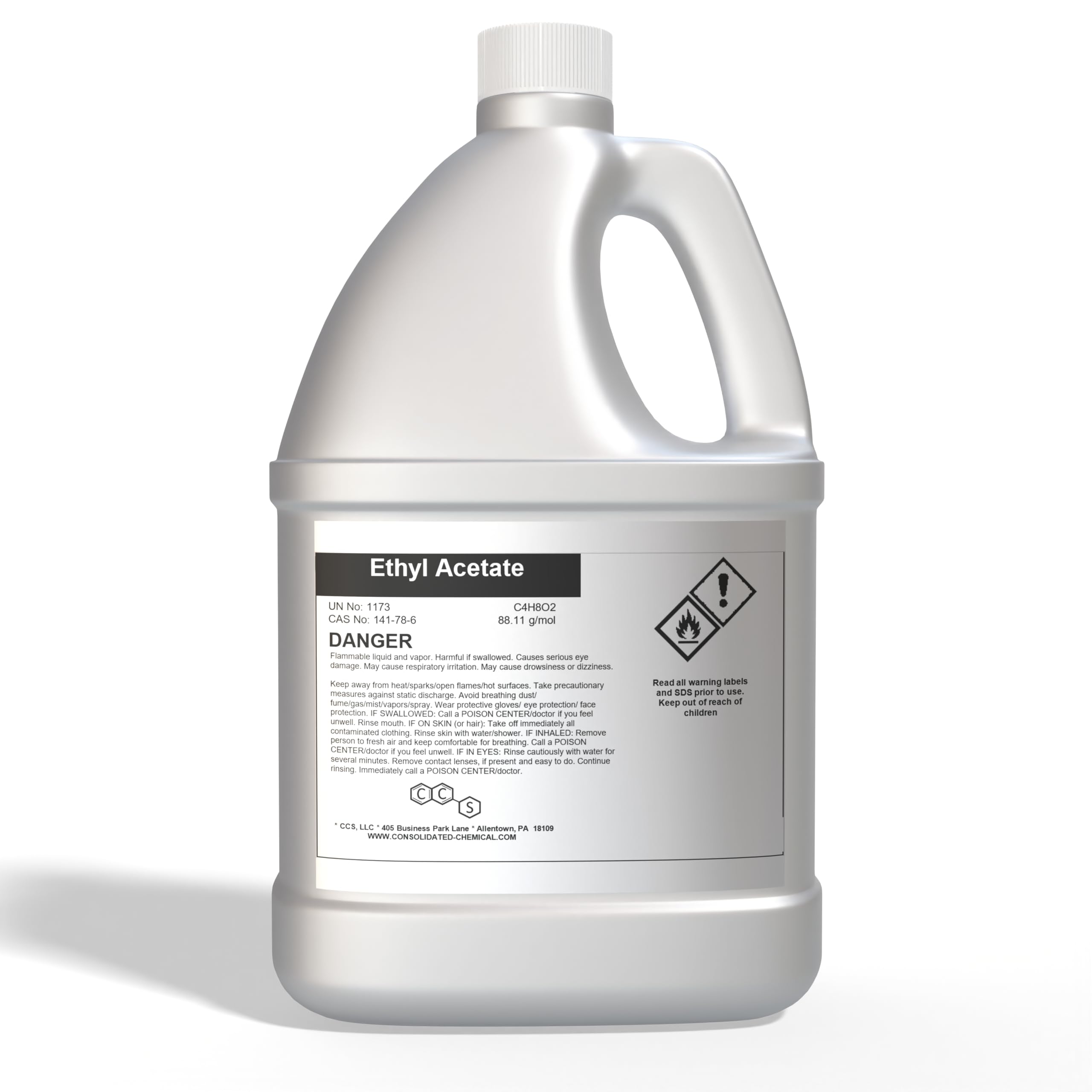 Ethyl Acetate 99.5% Purity - Premium High Quality Solvent for Industrial and Laboratory Use - 1 Gallon