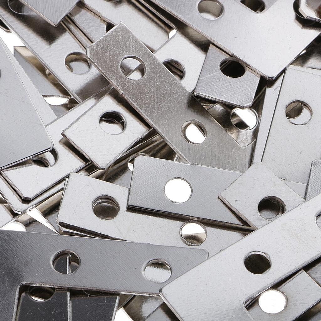 150pcs Metal L Shape Corner Brace Plate Right Angle Bracket for Picture Frame, DIY Craft Supplies