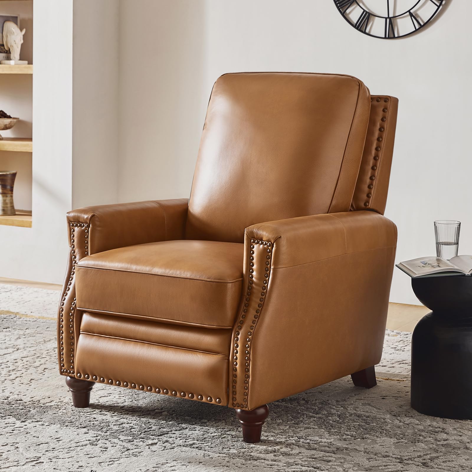 HULALA HOME Genuine Leather Manual Recliner