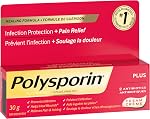 Polysporin® Plus Pain Relief Cream, Antibiotic Cream for First Aid Care of Minor Burns and Cuts