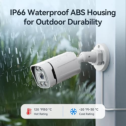 Miniatura 7 de Sistema de cámara de seguridad con cable para exteriores, 4 canales 5MP Lite AHD TVI DVR grabadora con disco duro de 500 G, 4 piezas de vigilancia