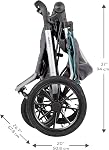 Evenflo Victory Plus Jogging Stroller Travel System with LiteMax Infant Car Seat - Malibu Blue