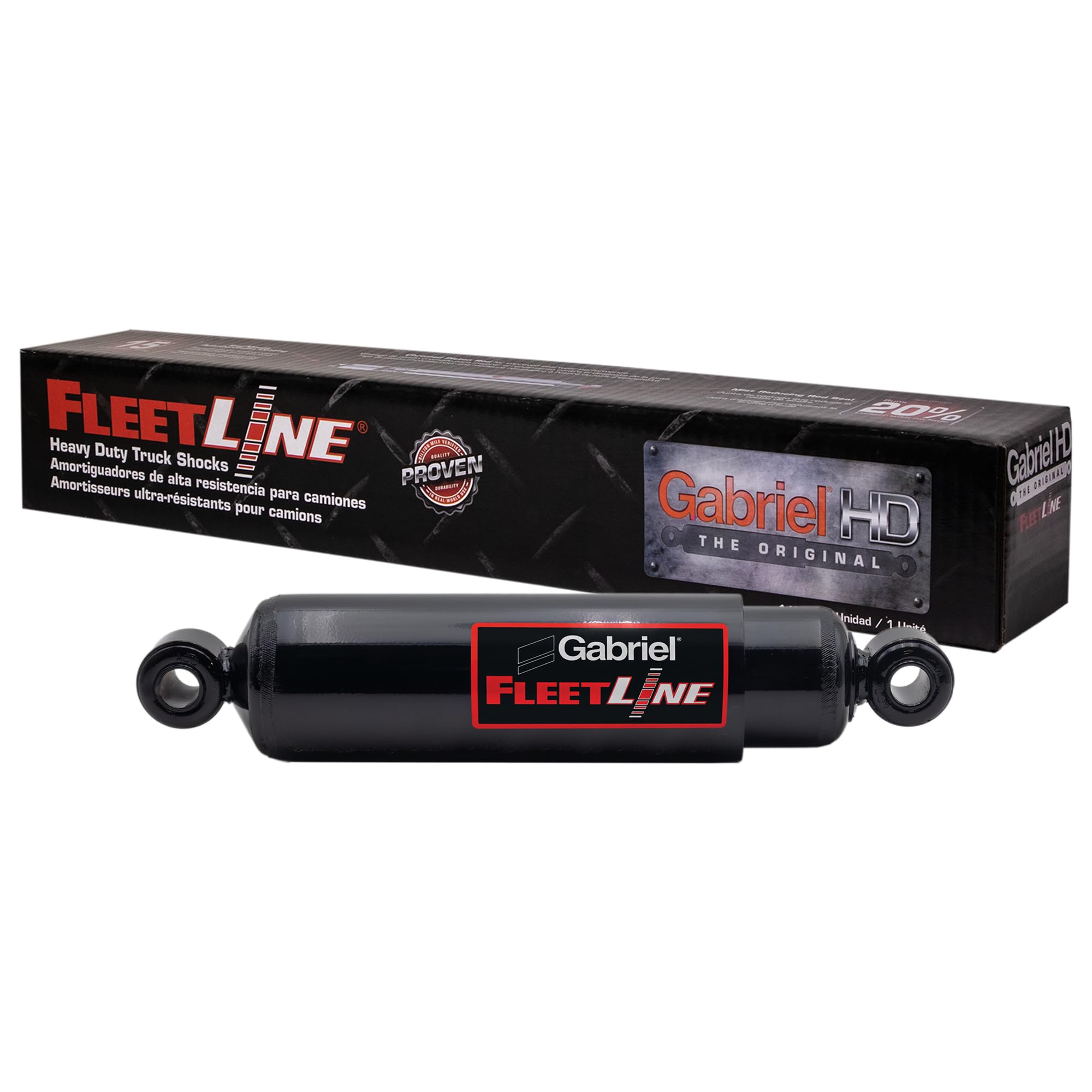 Gabriel 85345 Fleetline Heavy Duty Rear Shock Absorbers for Hendrickson Trailer Suspension Systems; Mc Neilus Truck &amp; Man; Watson &amp; Chalin OEM# A-20345, B-20345, 1468783 MTM (1 Pack)