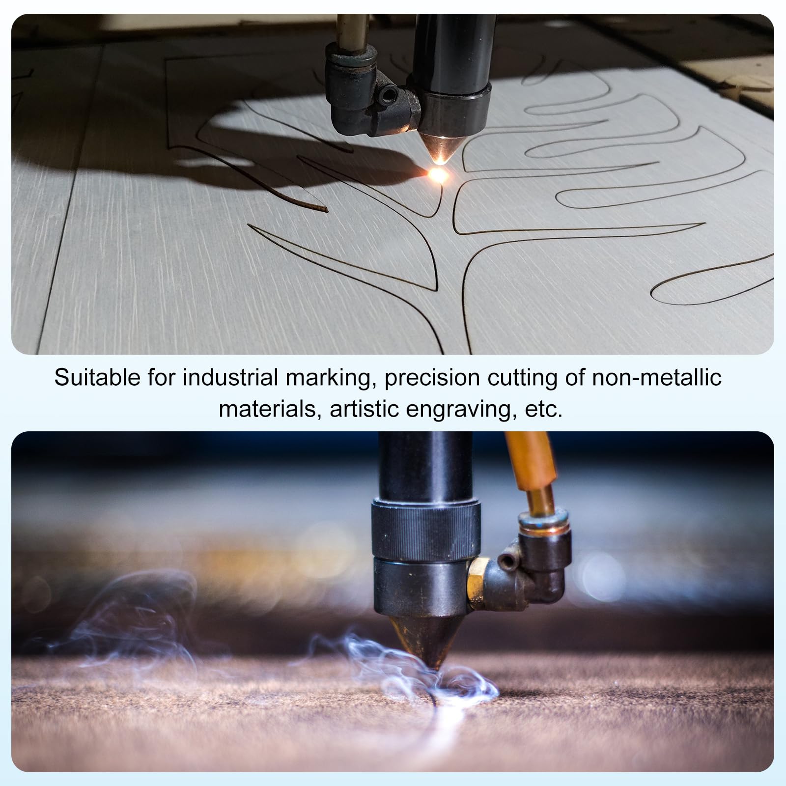 HARFINGTON 38.1mm Si Lente Riflettente Placcato Oro Specchio Laser CO2 Lente Specchio Laser per 60-300W CO2 Incisione Laser Incisore Cutter