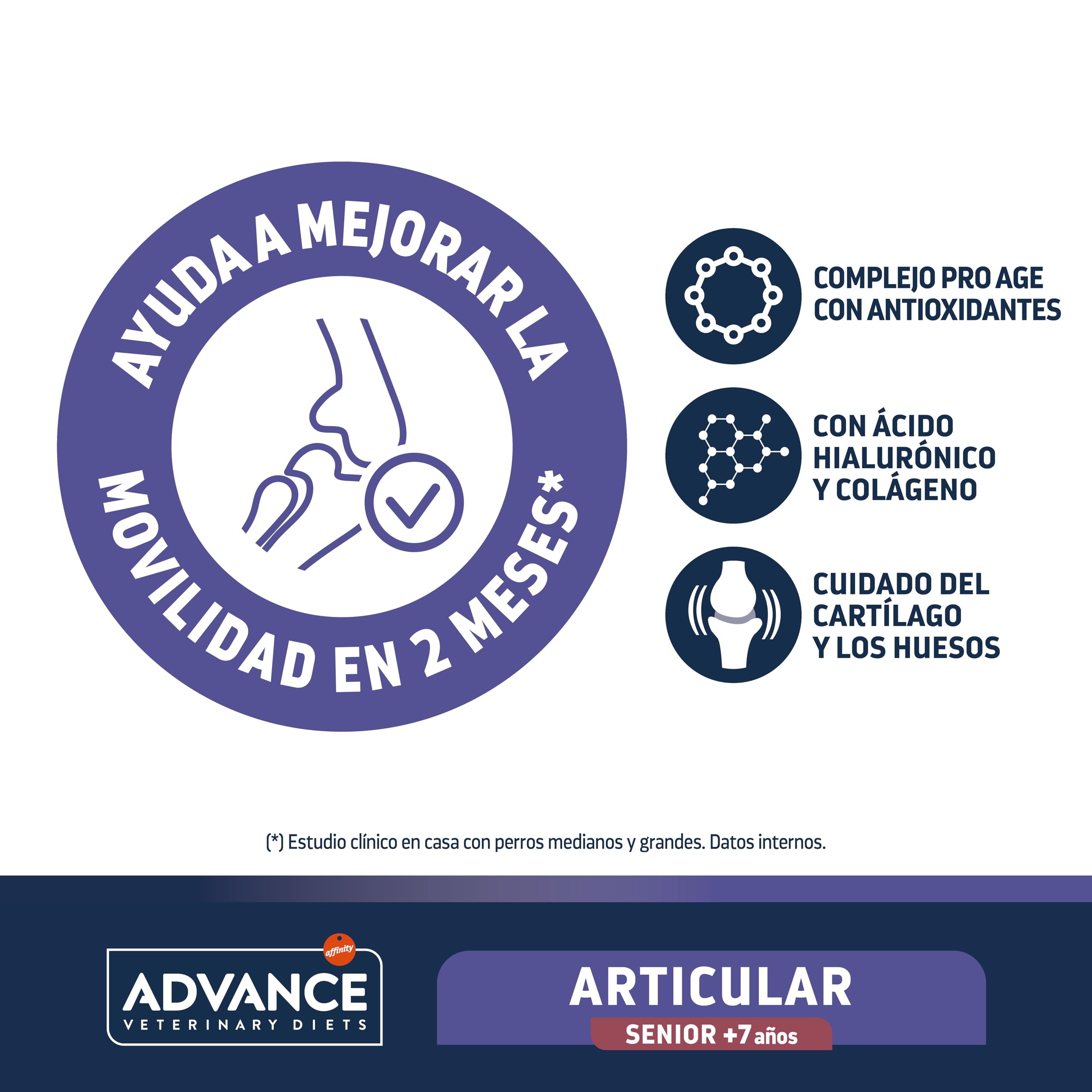 Advance Veterinary Diets Articular Care Senior, Pienso para Perros Senior con Problemas de Articulaciones, 3kg