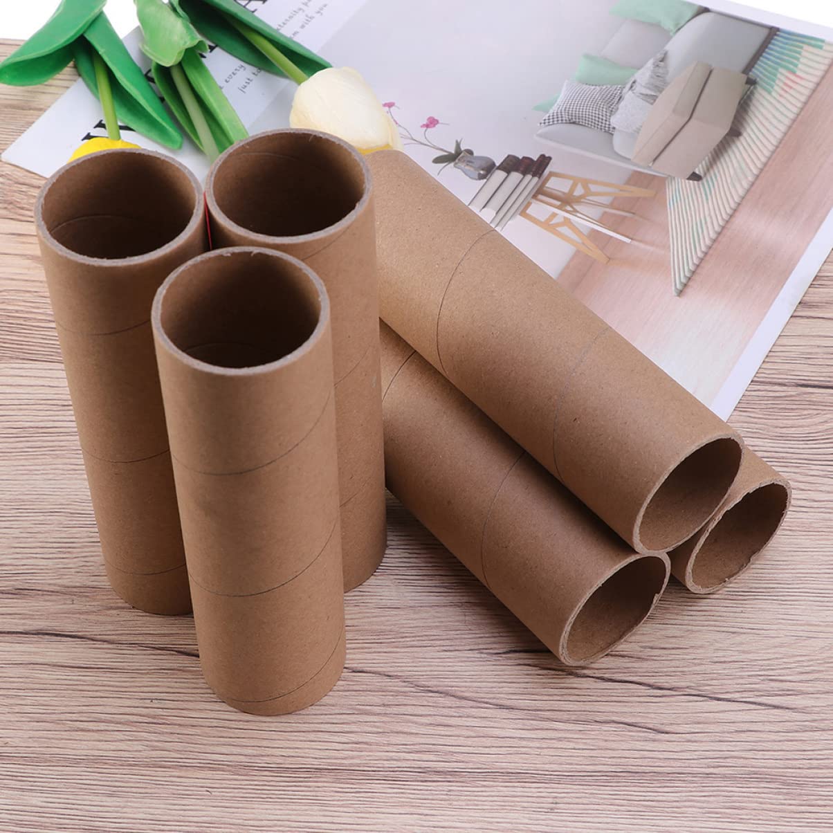 EXCEART 30 Pièces Tubes d'Expédition en Carton Kraft Ronds pour Artisanat et Affiches