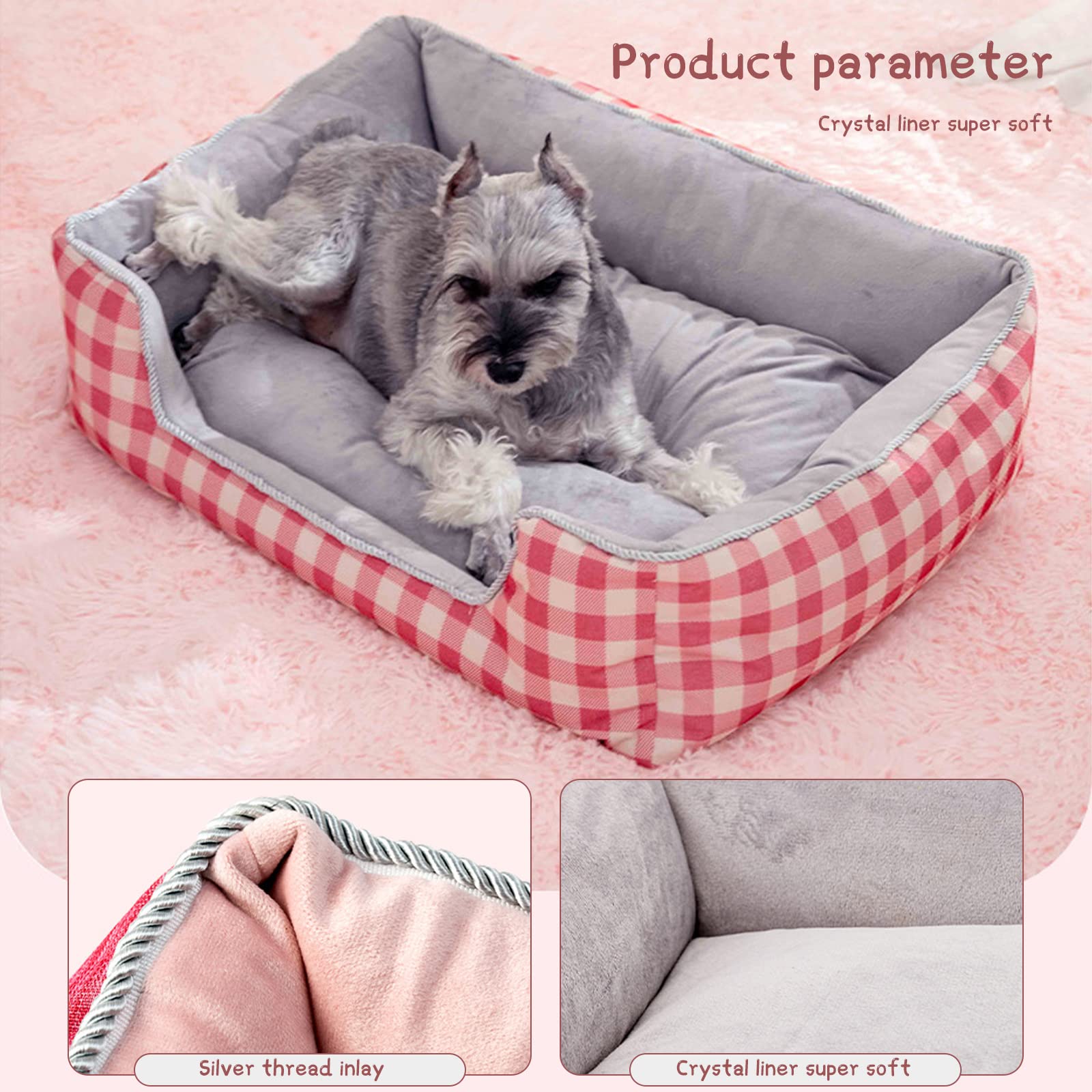 Petcute Cama Perros PETCUTE - Suave, Lavable Y Con Diseño De