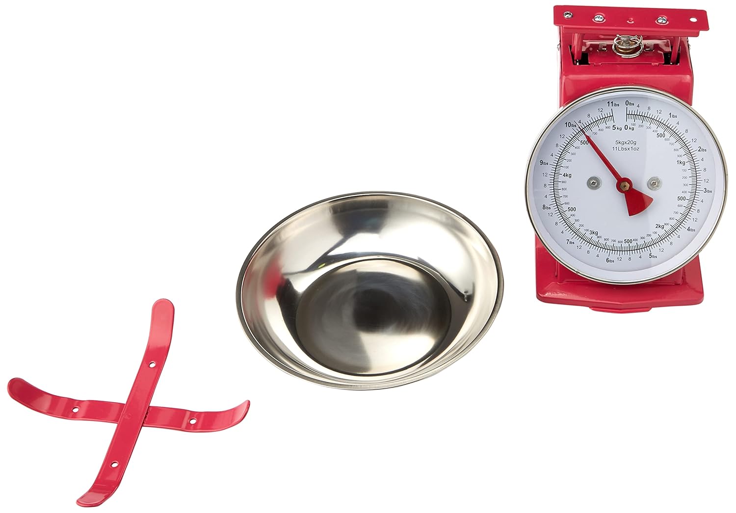 Premier Housewares Retro Kitchen Scale - 5 Kg - Red Hot Pink