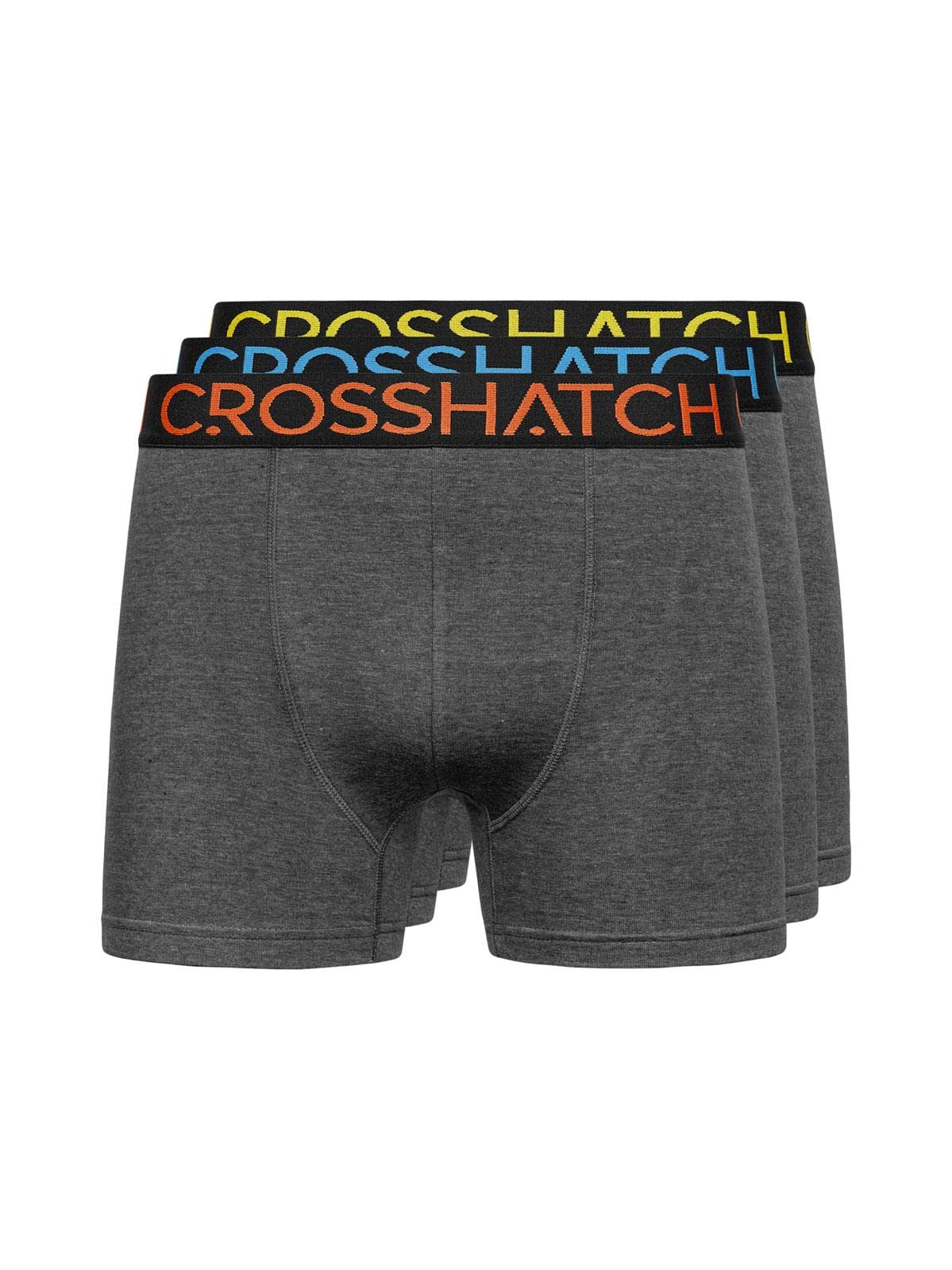 Crosshatch Mens Boxers Shorts Multipack Underwear Gift Set Colour Mens Chasma Boxers(M/Charcoal)