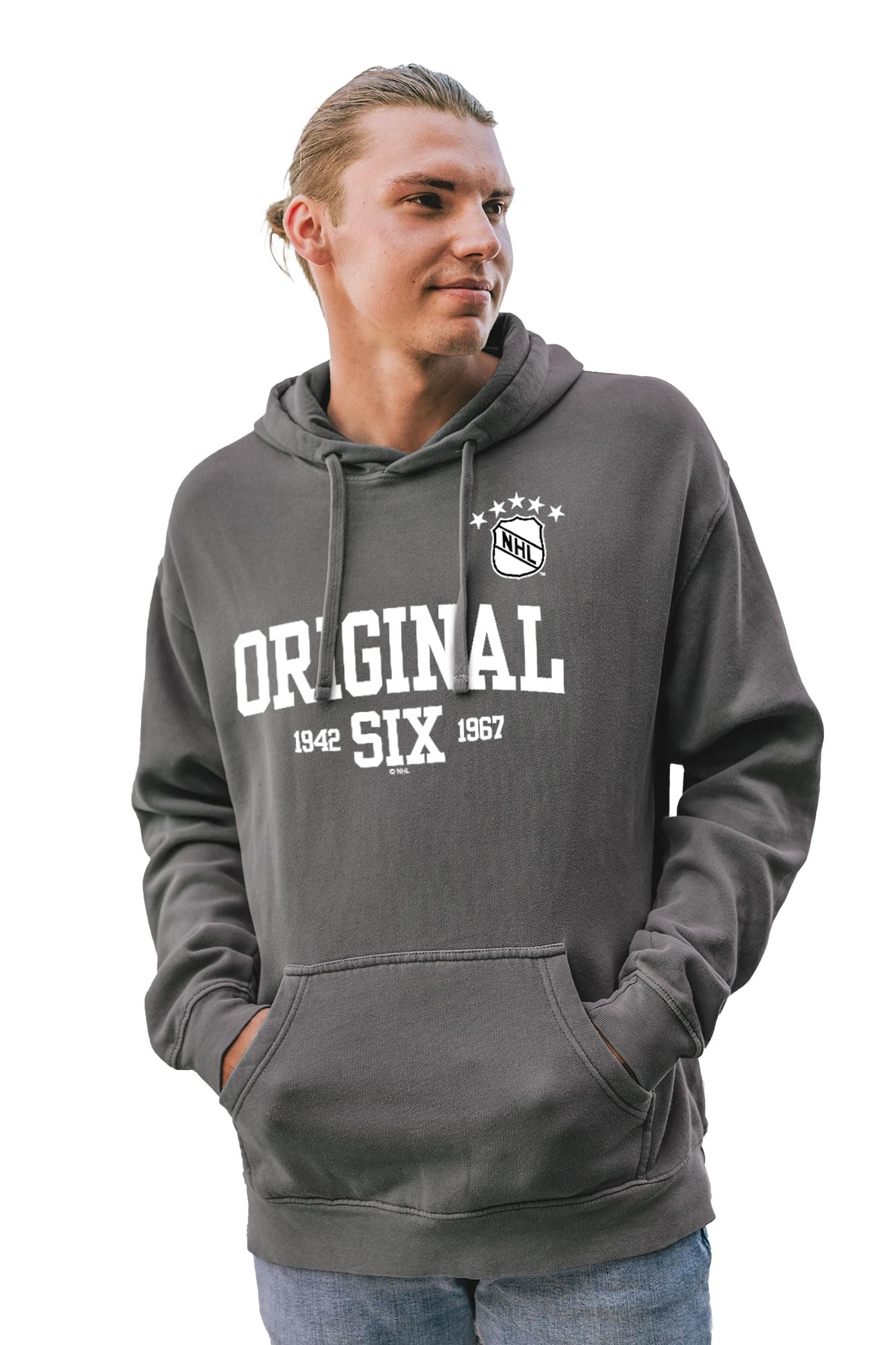 Sudadera de algodón Ringspun NHL Blue 84 Original Six con acabados resistentes de alta gama 4