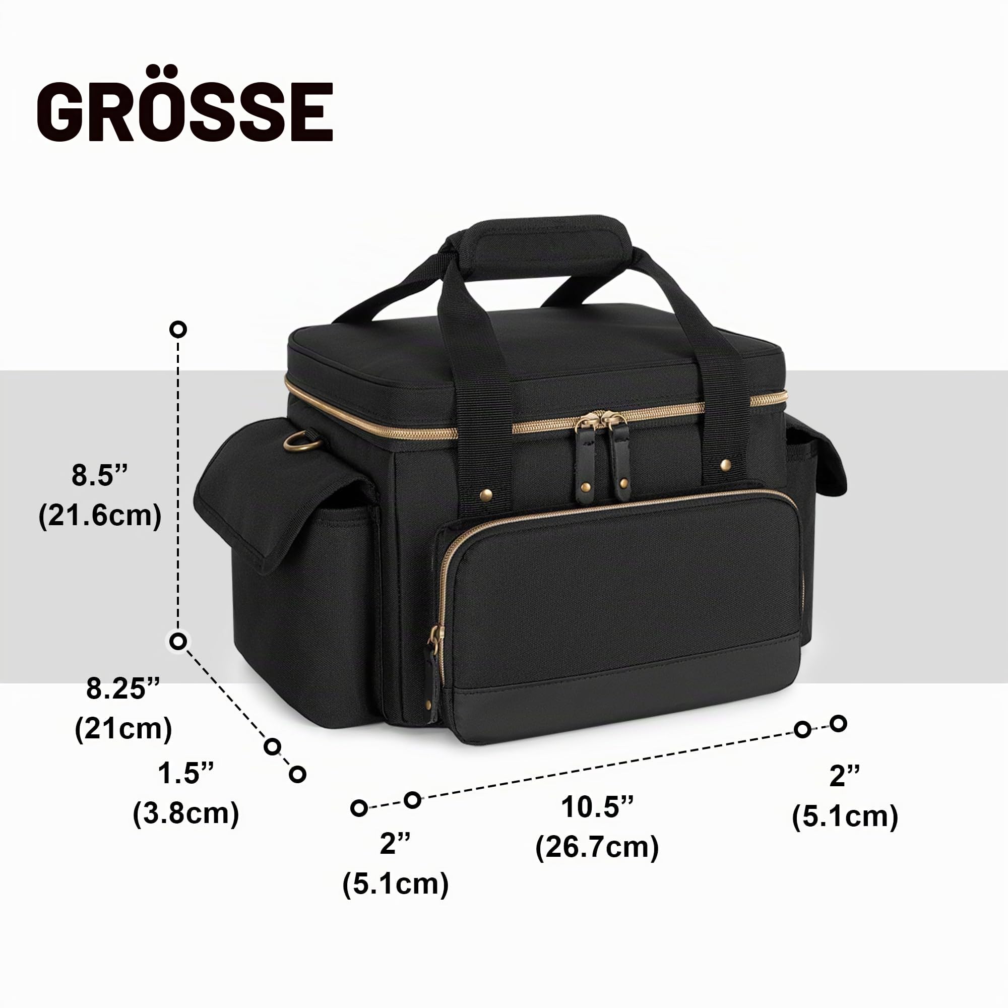 Damero DJ Tasche, Kabeltasche für DJ Auftritte mit Verstellbaren Unterteilungen, DJ Mixer Tasche, Kabel Organizer für DJ Gear, Musik Equipment und Zubehör