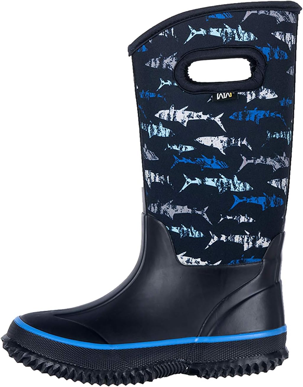 WTW Kids Rubber Rain Boots - Neoprene Insulated 100% Waterproof Mid Calf Mud Boots for Boys and Girls Winter Snow Boots - Image 4