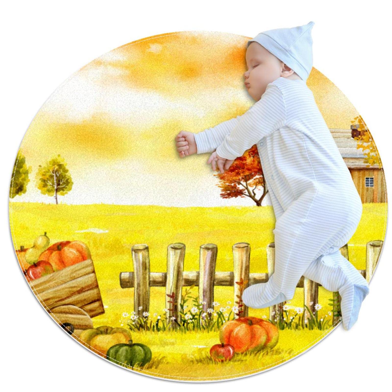 Tapis pour enfants JDEZ animaux d'automne pour un cocon d'éveil doux