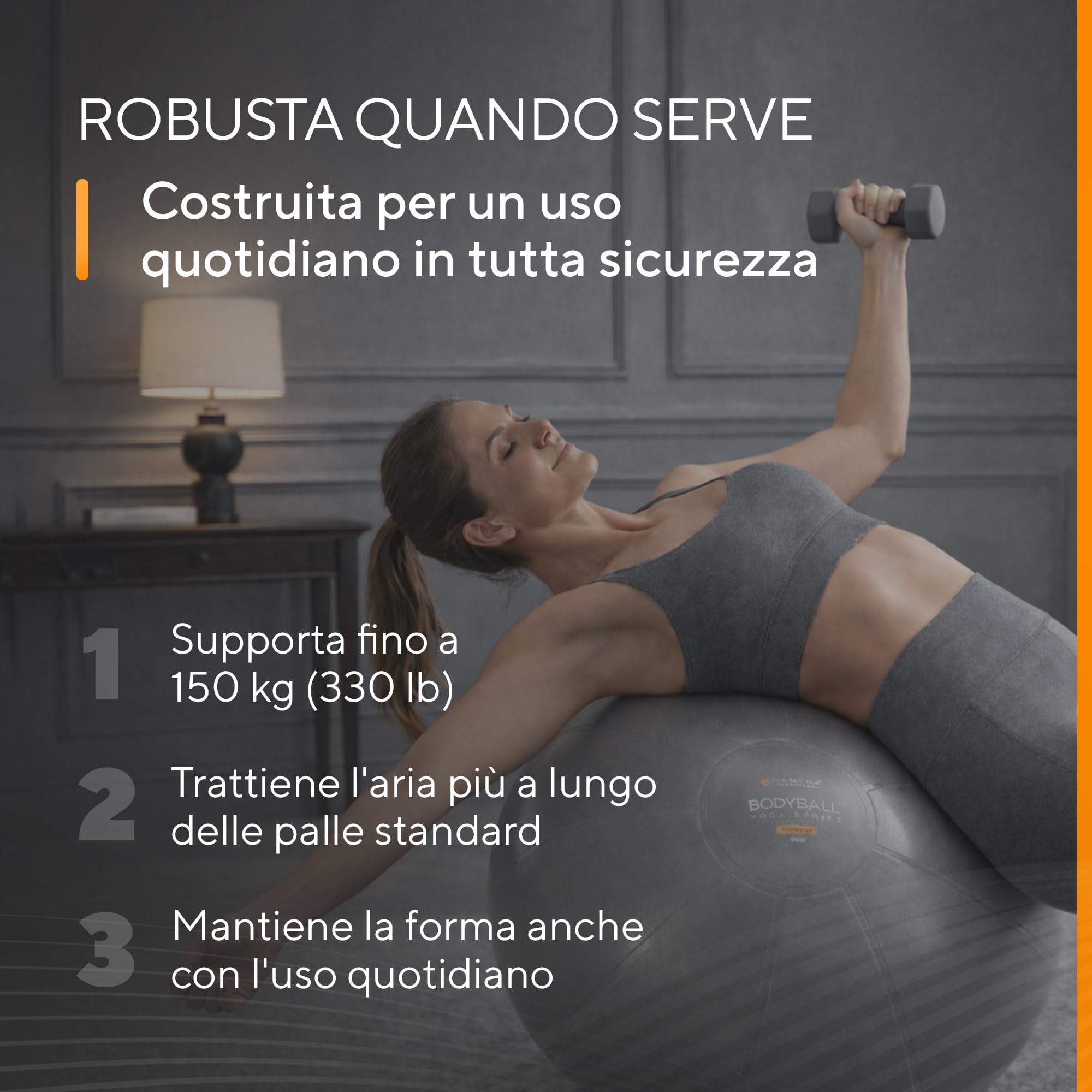 Palla Gravidanza - Palla Pilates, Fitball Yoga, Palla Fitness Medica, Pilates Ball Core Equilibrio Stretching, Fisioterapia, Attrezzi Pilates per Casa, Gym Ball Palestra Ufficio