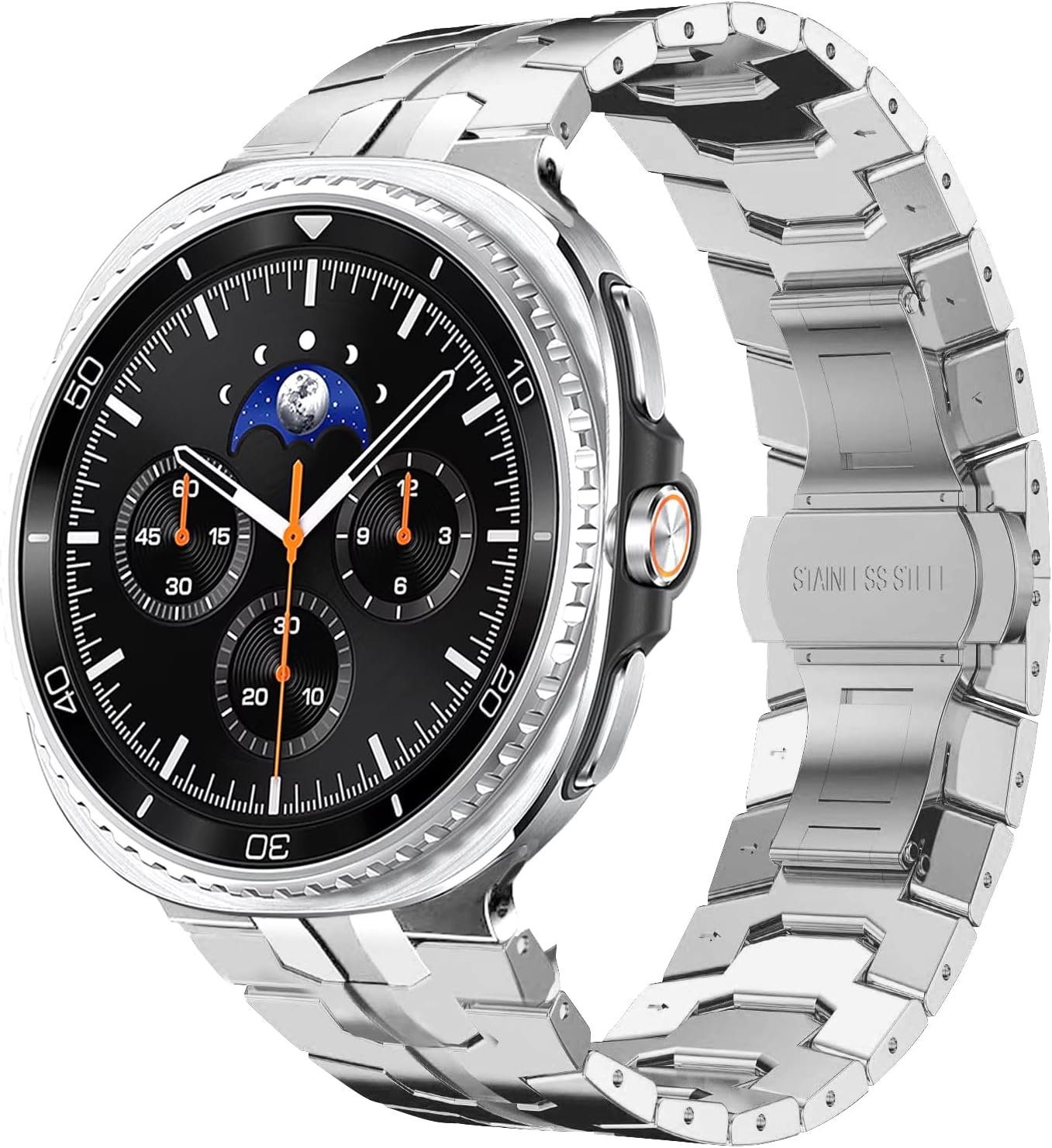 Metal Band for Galaxy Watch 8 44mm/40mm, Stainless Steel Metal Strap, No Gap with Adjustment Tool Replacement Band for Men Women Compatible with Samsung Galaxy Watch 8 Classic 46mm