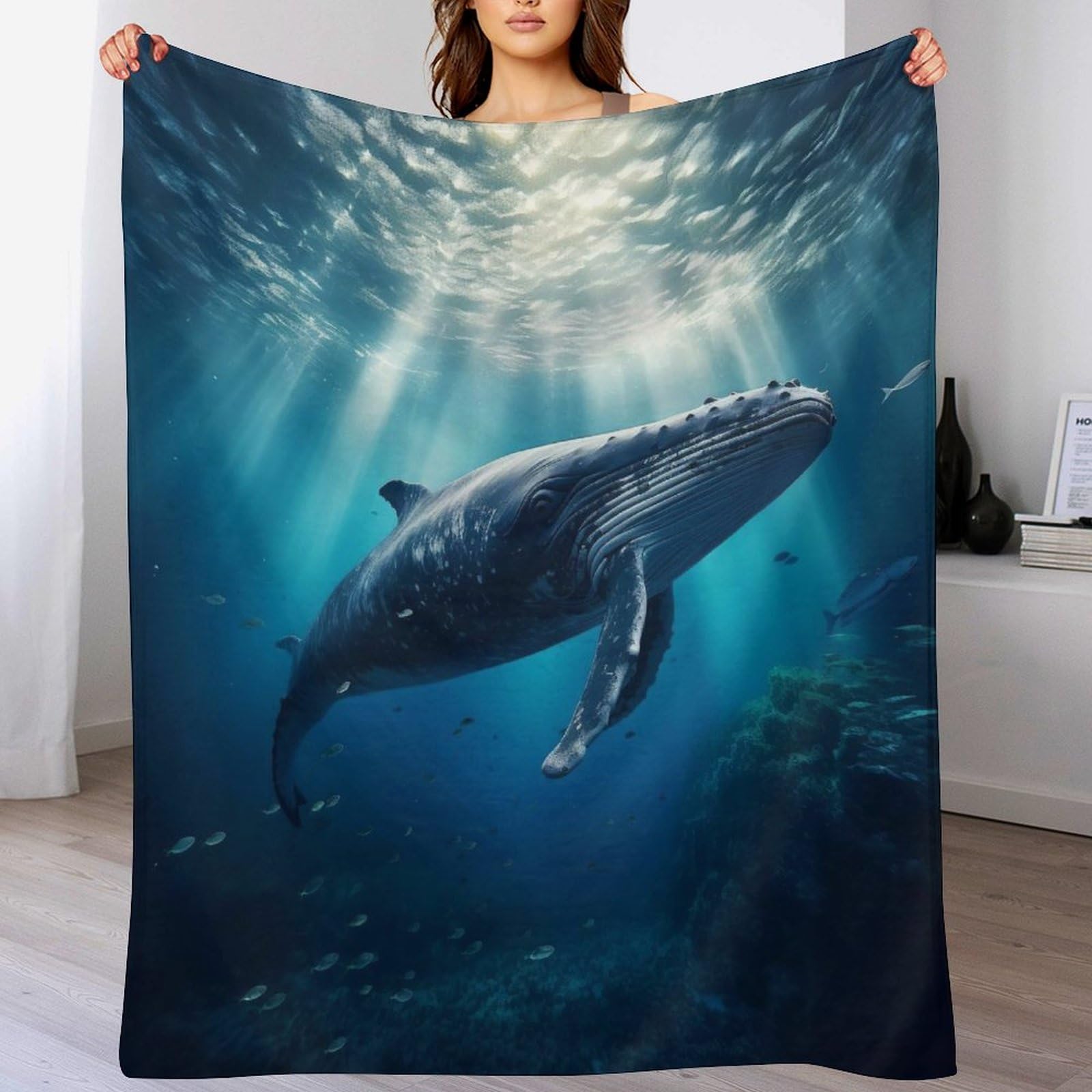 Manta de ballena acolchada para regalar abrigo suave y acogedor a los niños