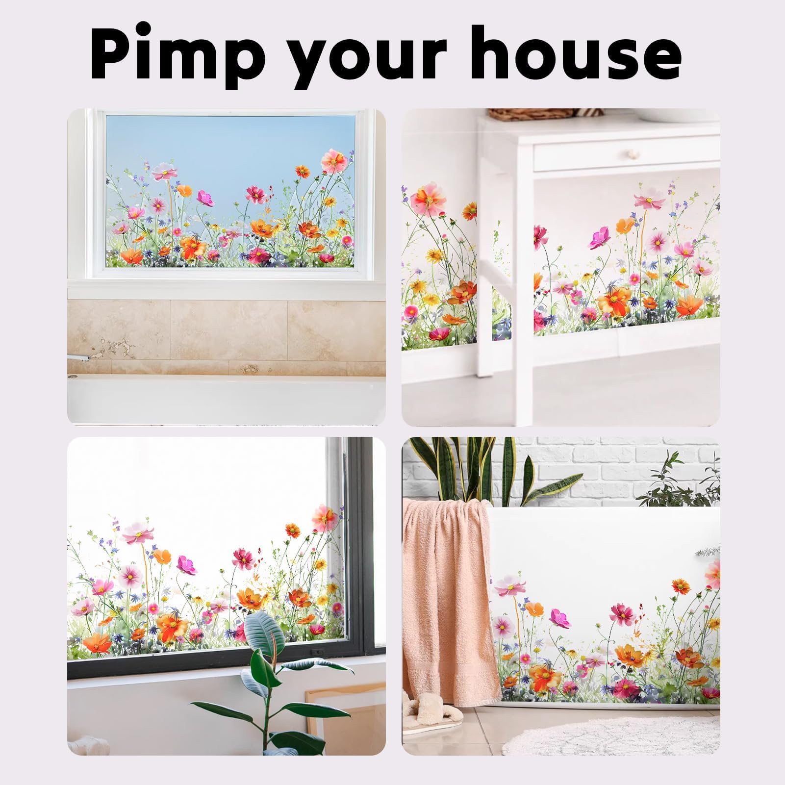 Adesivi per Finestre Adesivi Vetrofanie Finestre di Primavera Adesivi Finestre Riutilizzabile per Decorazione della Finestra Modello Elfo