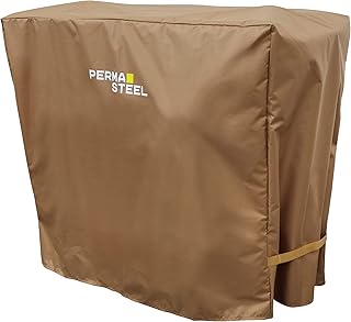 Permasteel Universal Cooler Cover for 80-Qt Large Outdoor Patio Cooler Cart, Weatherproof, Waterproof, UV-Resistant Cover for Rolling Coolers, Backyard, Deck, and Patio Use, Tan