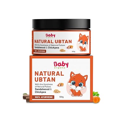 BabyOrgano Natural Ubtan for Skin Tan Removal – 100% Ayurvedic Bath Powder for Babies, Kids & Women – With Green Gram, S