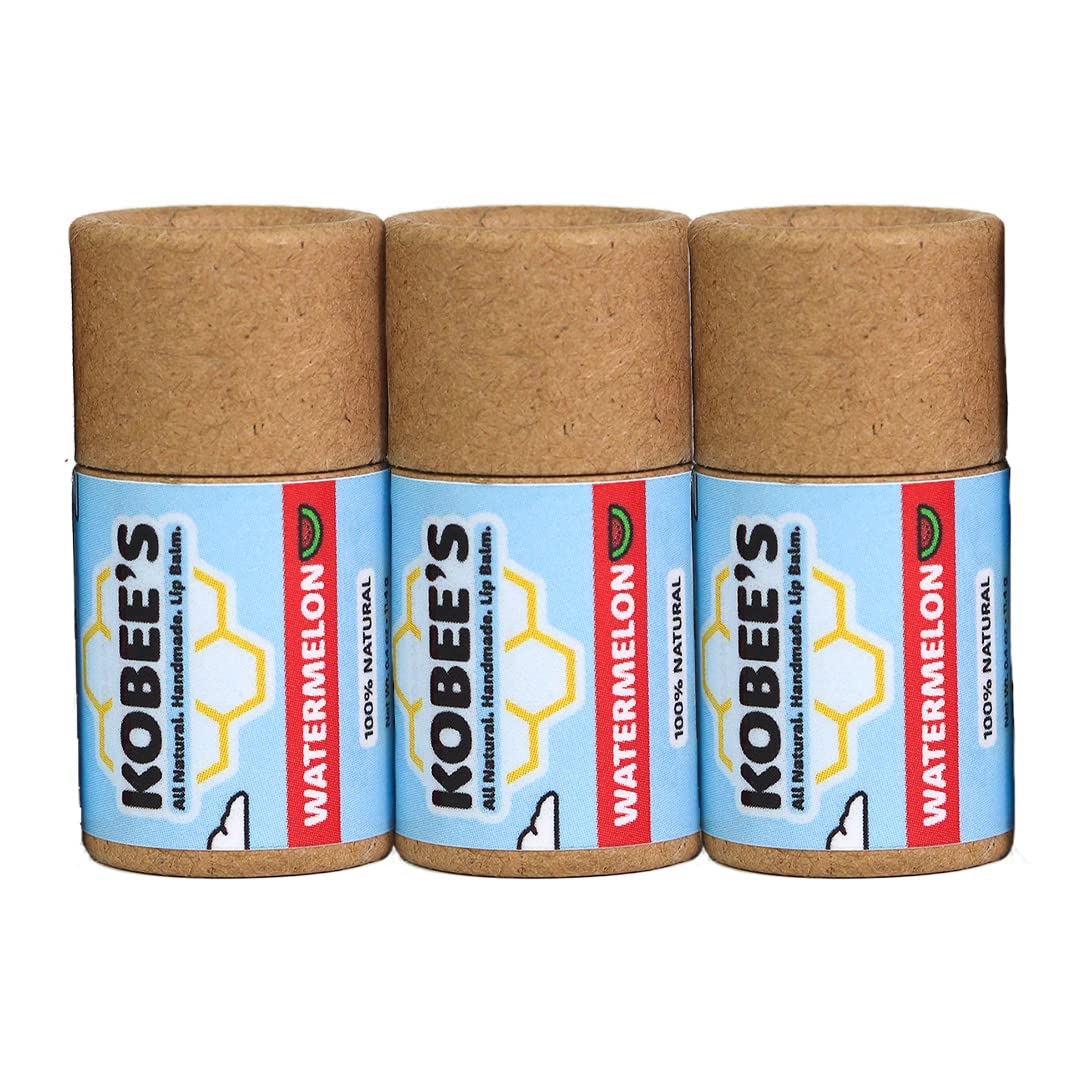 3 pack - Kobeesco Lip Balm, Lip Moisturizer, Lip Cure, Lip Balm, Nourishing Lip Treatment (Watermelon)