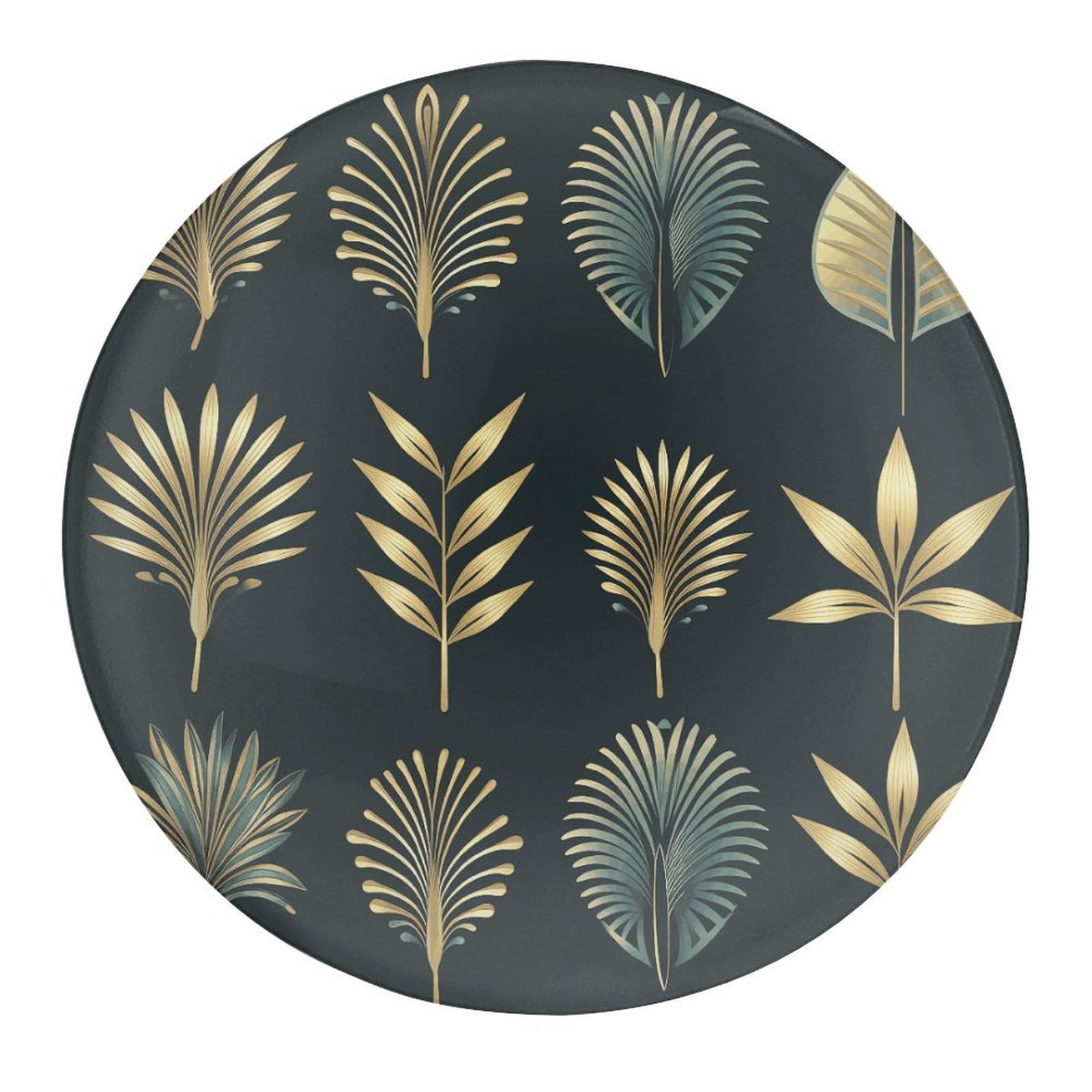 Fekiloot Style Golden Palm Leaves Refrigerator Magnet Fridge Magnet2 Pcs