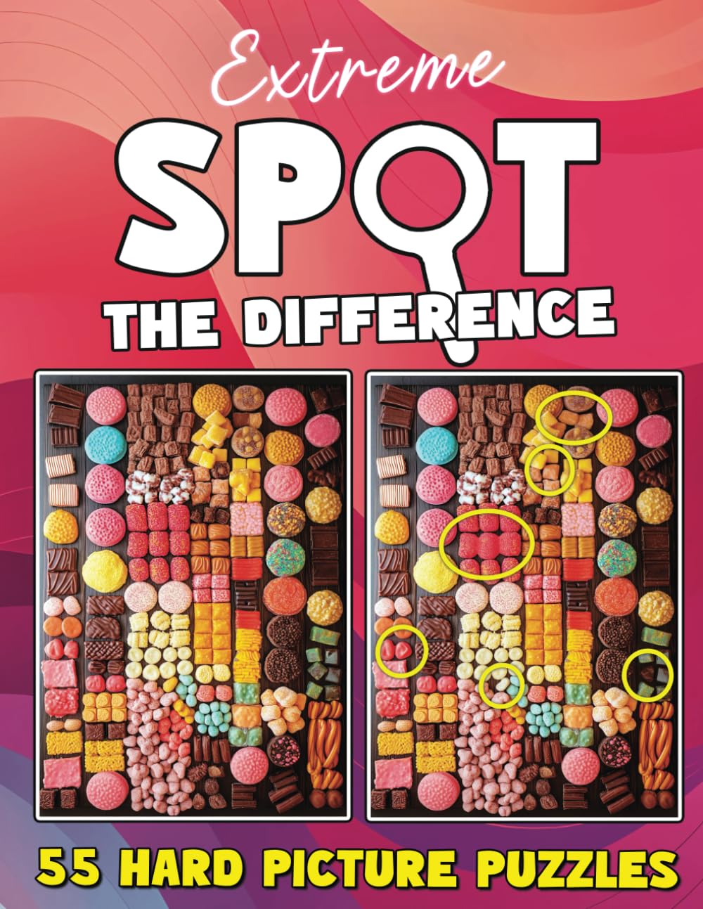 Extreme Spot The Difference for Adults: 55 Hard Picture Puzzles with 550 Differences to Find (Spot the Difference for Adults : Large Print Picture Puzzles in Full Color)