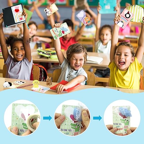 Miniatura 1 de Paquete de 28 regalos para el día de San Valentín para niños tarjetas de San Valentín para niños intercambio escolar en el aula con juguetes