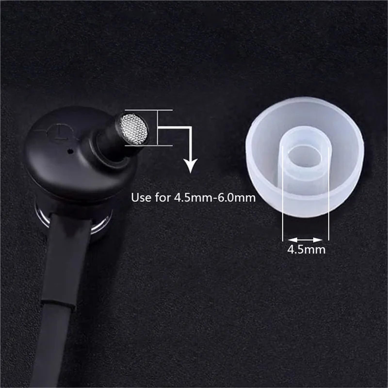 500 gommini in silicone per auricolari, morbidi cuscinetti per cuffie, accessori di ricambio (bianco, L)