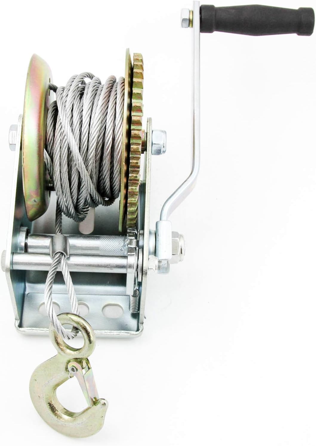 Hand Winch 2000 lbs Hand Crank Cable Gear Winch ATV Boat Trailer Heavy Duty New