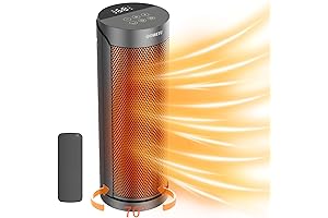 QOWETU Calefactor Eléctrico Portátil para Interior con Control Remoto