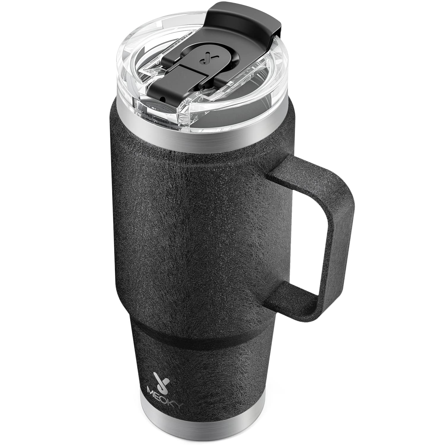 Meoky 32oz Tumbler with Handle Stainless Steel Travel Mug with 2-in-1 Straw and Sip Lid Vacuum Insulated Coffee