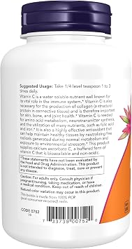 NOW Foods Supplements, Calcium Ascorbate Powder, Buffered, Antioxidant Protection*, 8-Ounce