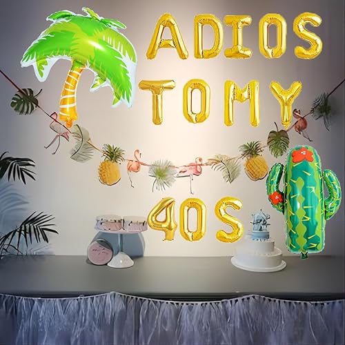 Miniatura 6 de Globos de Adios To My 40s, decoraciones mexicanas para fiesta de cumpleaños 50, suministros de globos de taco Bout 50, globos de fiesta de 50