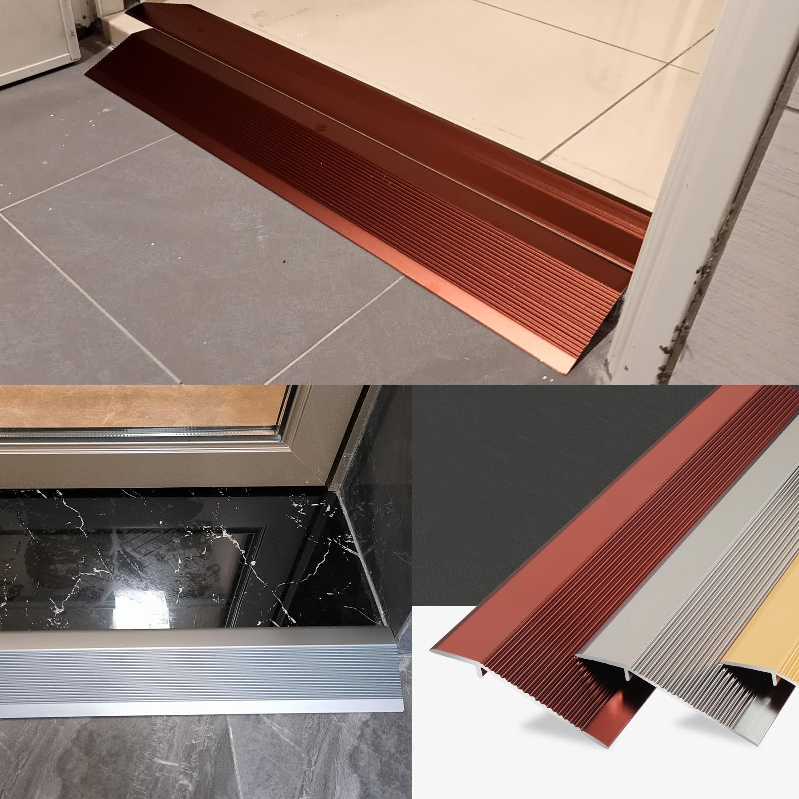 Aluminiowa listwa progowa do podłogi, listwa przejściowa do podłogi w kuchni, łazience, listwa wykończeniowa do przejścia progu dywanu, próg podłogi listwa wykończeniowa