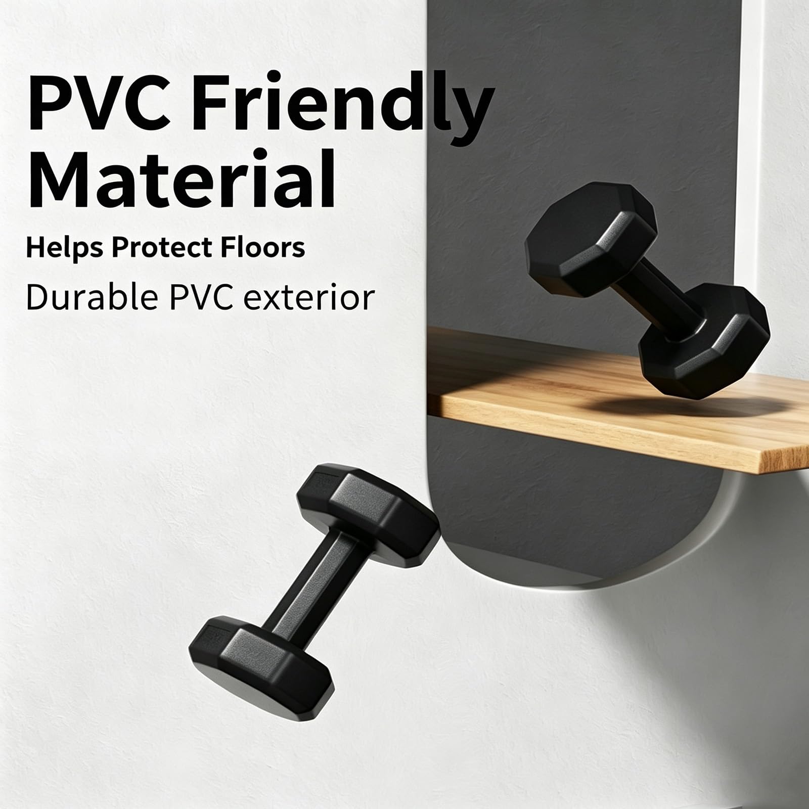 Mancuernas Octogonales PVC, Pesas de Gimnasio Doméstico