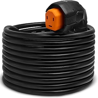 SmartPlug Flexible Electrical Cord with Locking Plug & LED Indicator | Heavy-Duty Marine & RV Use| Durable RV Accessories & Camper Essential for Safe Shore Power (R30303A)