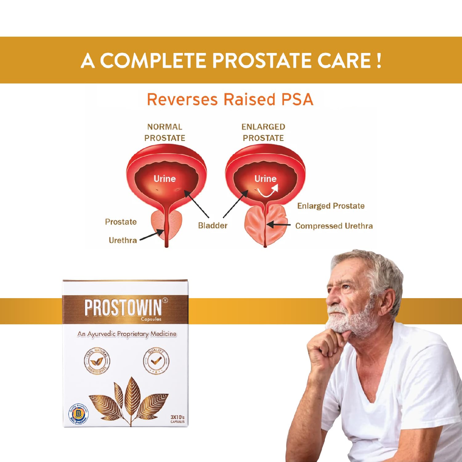 Prostate Capsules | 10 Herbal Ingredients | Gokshura & Lajjalu | Prostate Enlargement, Supports BPH, Urinary Flow & Bladder Health | Reduces Inflammation & Burning |30 Capsules — Amazon image 4