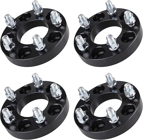 Miniatura 6 de 4 espaciadores de rueda centrados de brida de 1 pulgada y 5 x 4.5 pulgadas con pernos M14x1.5 de diámetro de 2.815 in compatibles con ChargerSRT