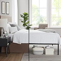 Vista 279 de Nestl - Falda plisada de cama de fácil ajuste, con caída a medida de 14 pulgadas, microfibra suave de doble cepillado, con calidad de hotel