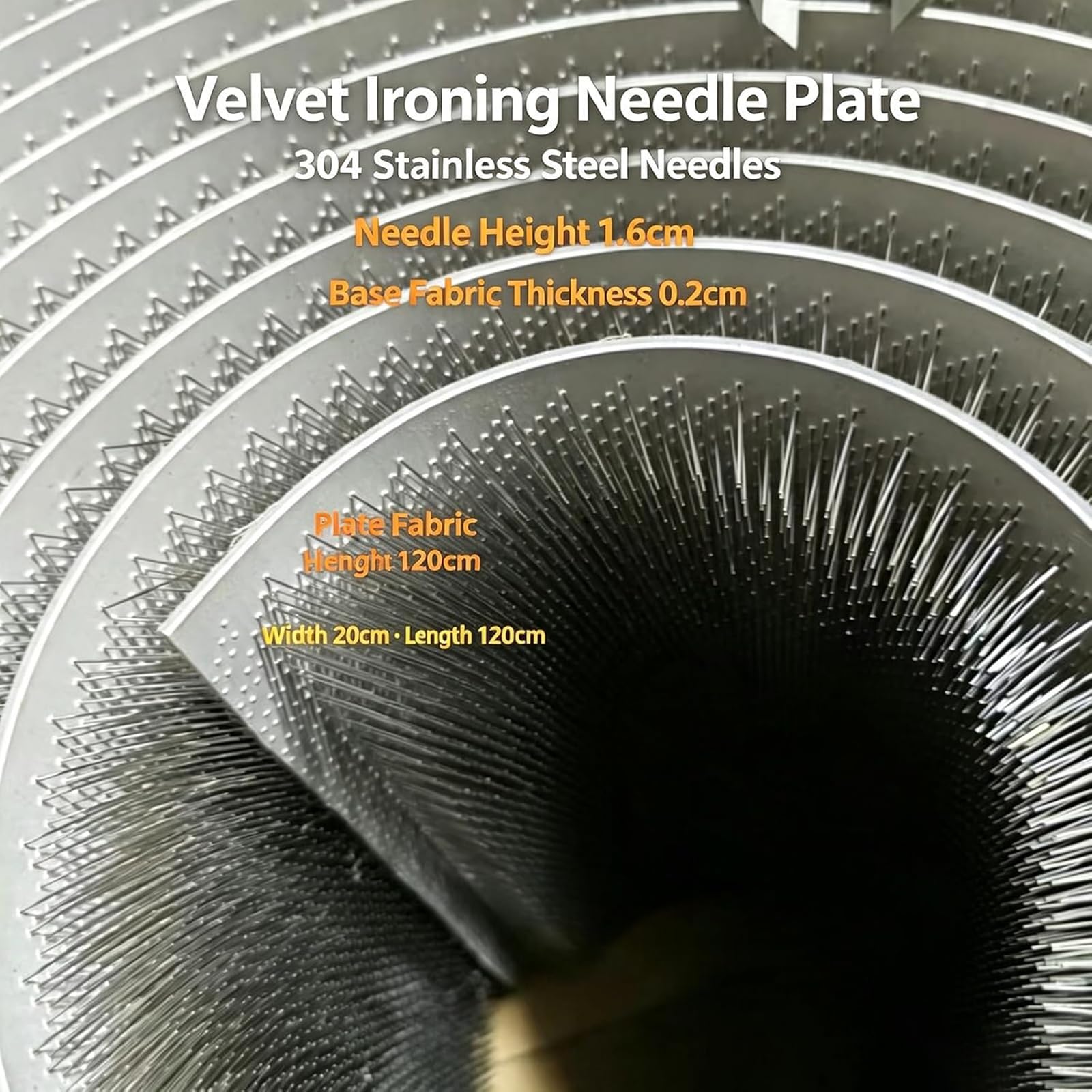 Tabla De Planchar De Acero Inoxidable para Terciopelo, Herramienta De Planchado De Telas A Prueba De Aplastamiento con Agujas Finas De 16 Cm, Tabla De Acabado para Terciopelo, 30cm